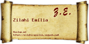 Zilahi Emília névjegykártya
